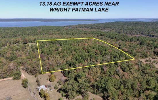 13.18 Acres by Wright Patman Lake in Northeast Texas